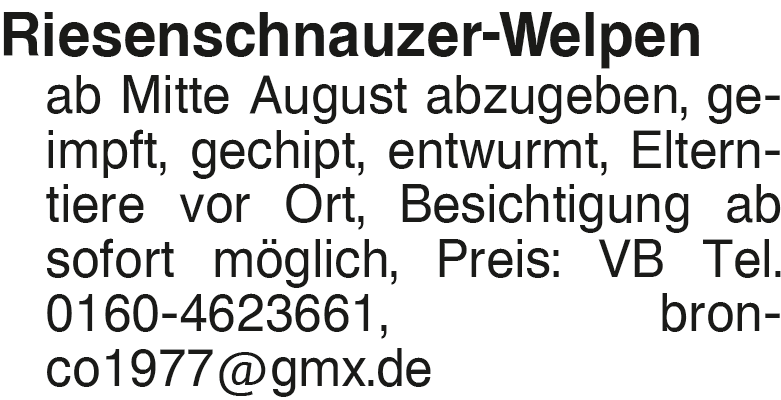 Vorschaubild der Anzeige, (Id: 1960610)