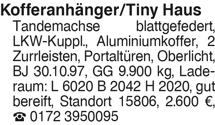 Vorschaubild der Anzeige, (Id: 2048712)
