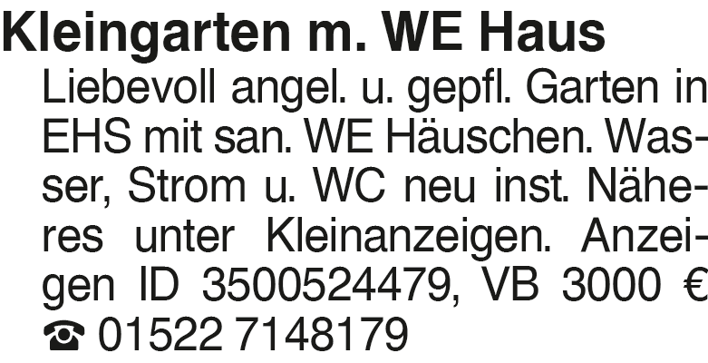 Vorschaubild der Anzeige, (Id: 2072575)