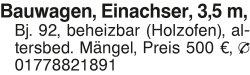 Vorschaubild der Anzeige, (Id: 1967423)