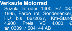 Vorschaubild der Anzeige, (Id: 1967513)