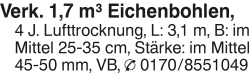 Vorschaubild der Anzeige, (Id: 2059622)